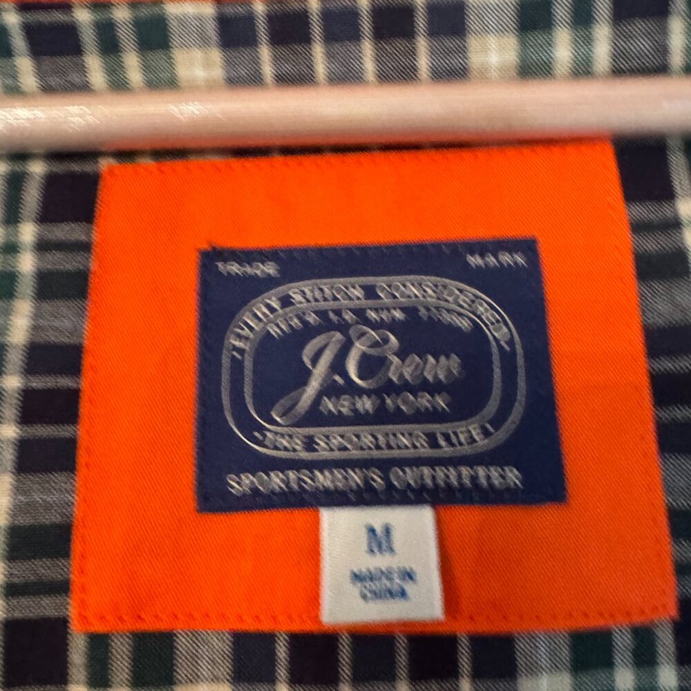 J Crew. Fishermans Jacket w/hood in Orange Size Medium - Picture 7 of 10